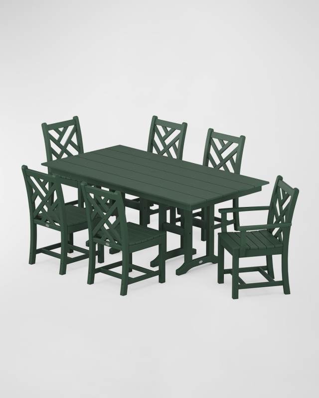 Chippendale 7-Piece Farmhouse Dining Set